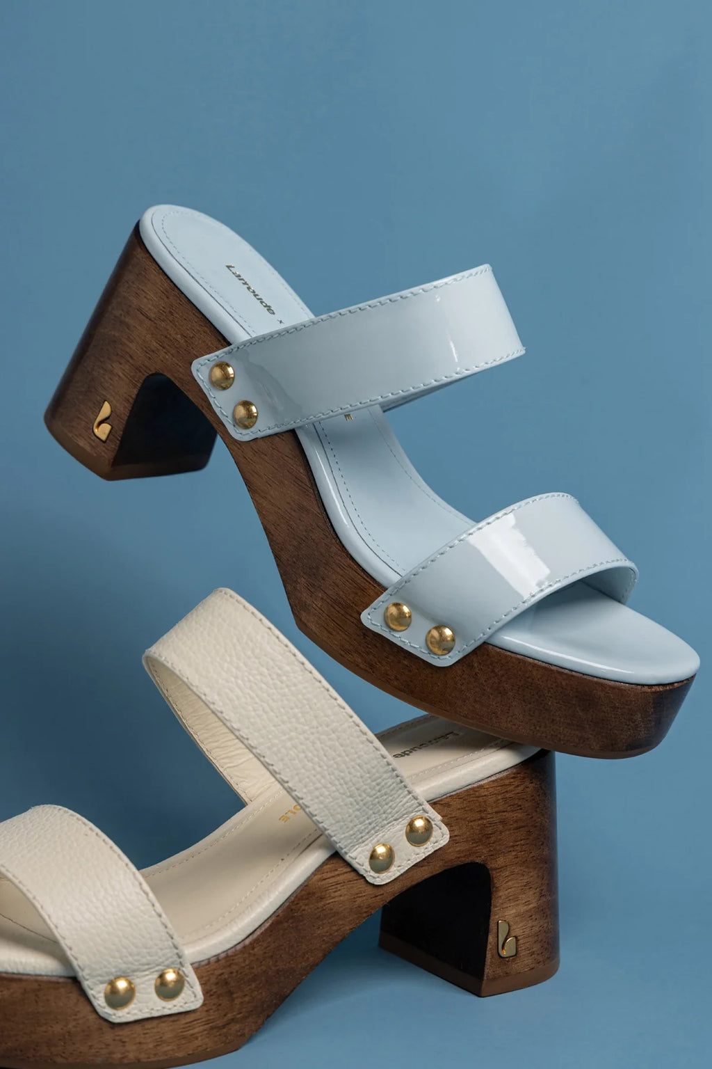 Larroudé x Kenneth Cole: Sandal Ivory Leather
