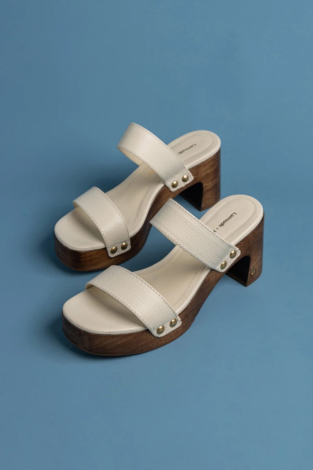 Larroudé x Kenneth Cole: Sandal Ivory Leather