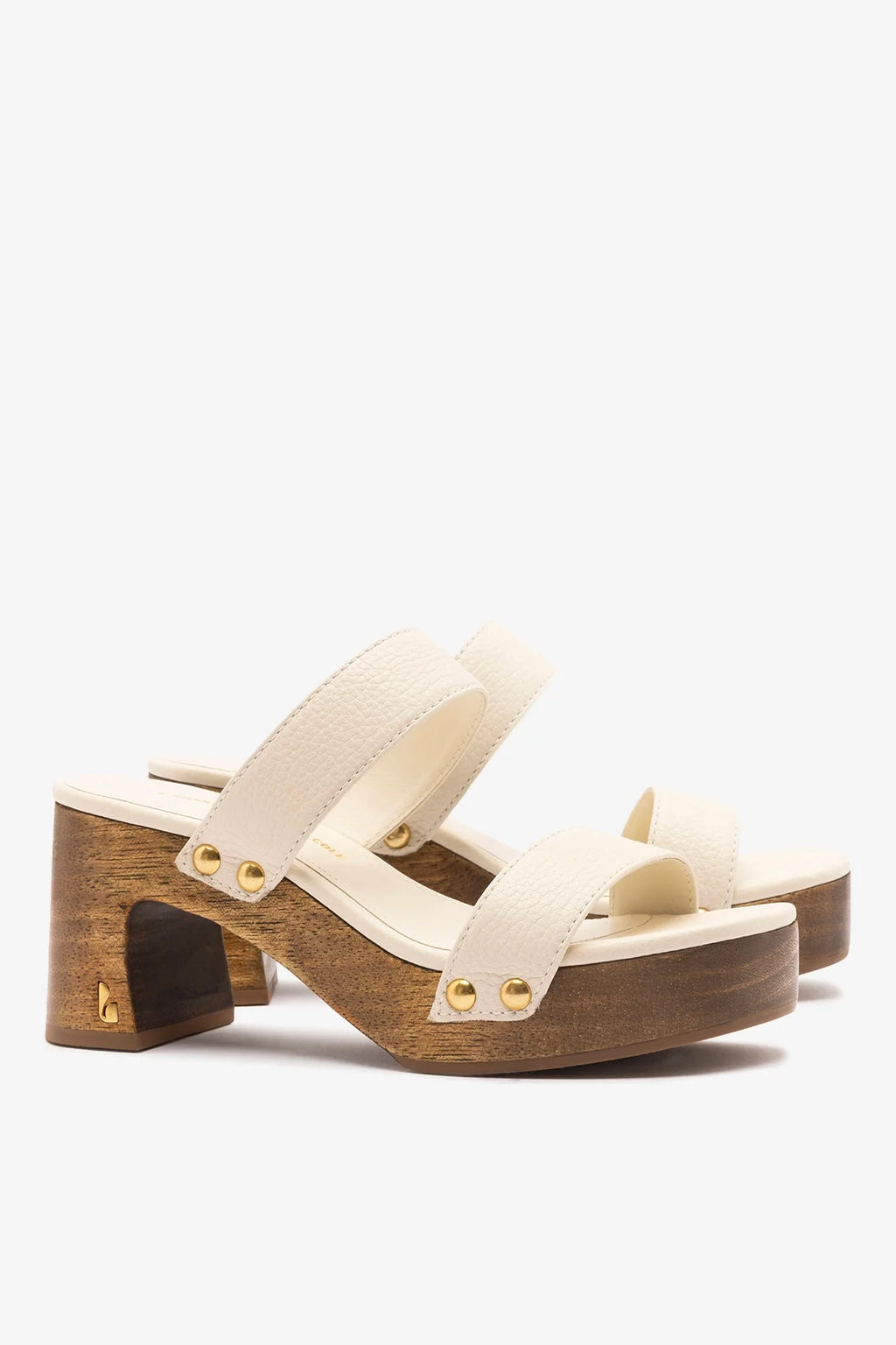 Larroudé x Kenneth Cole: Sandal Ivory Leather