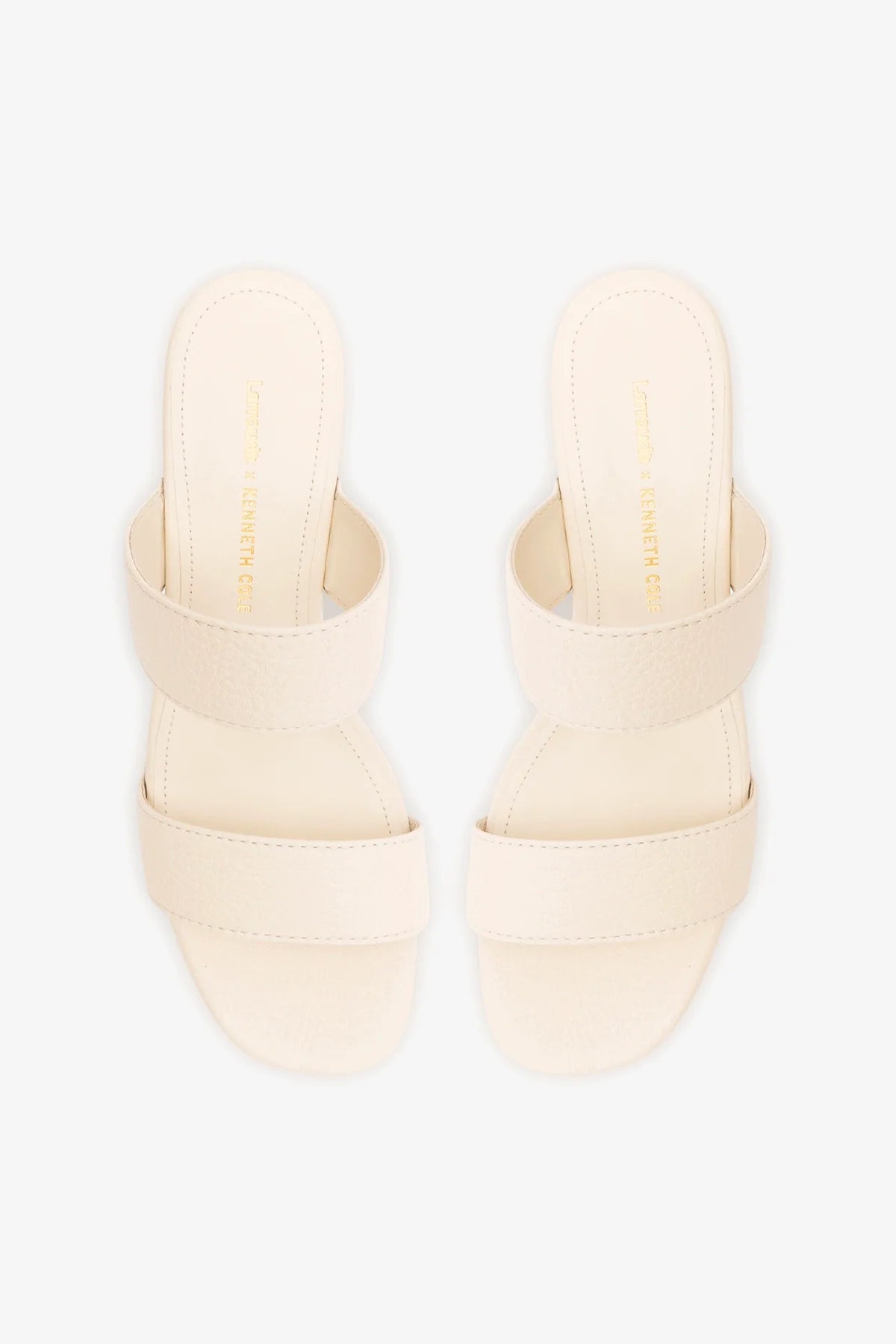 Larroudé x Kenneth Cole: Sandal Ivory Leather