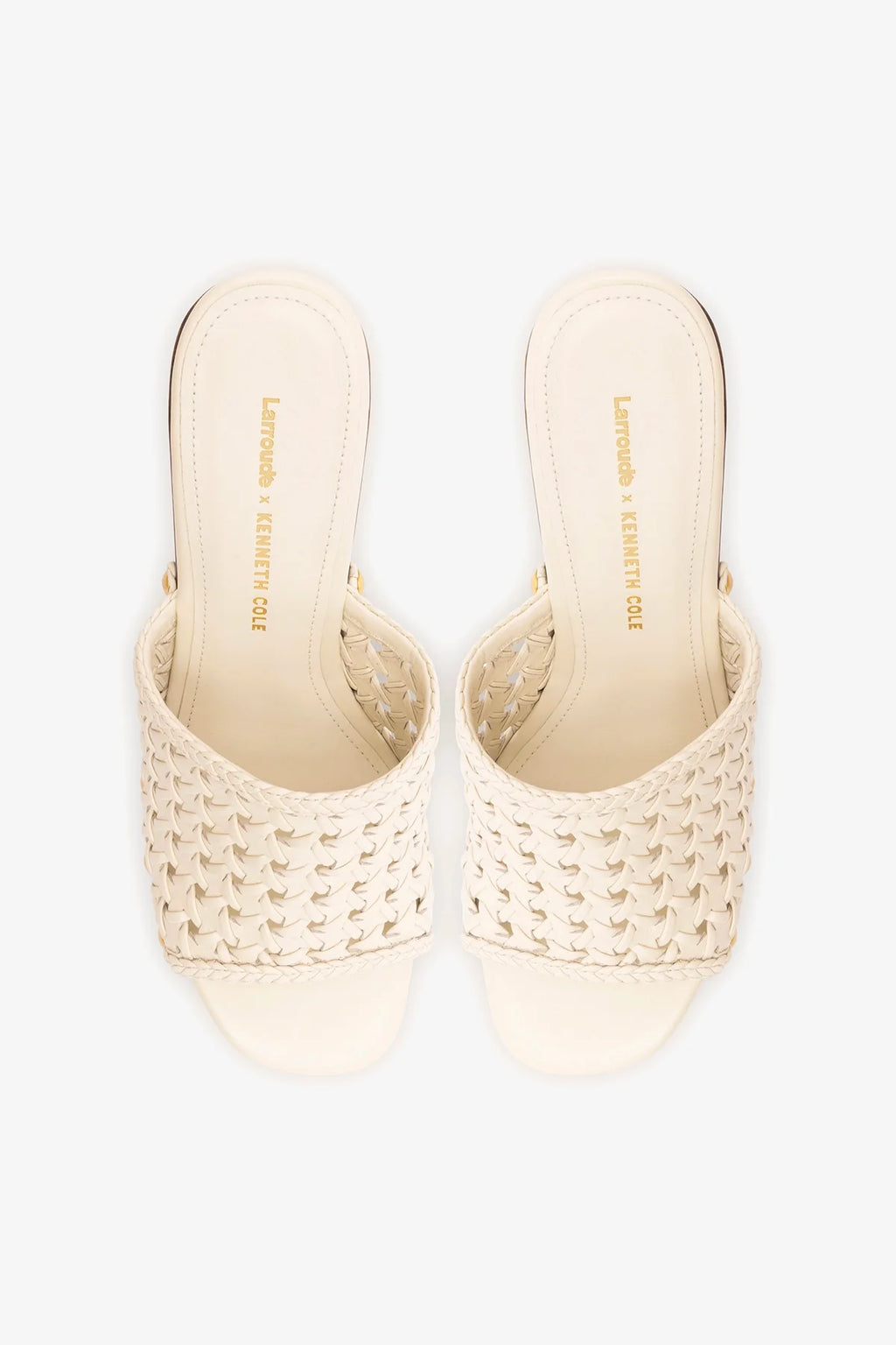 Larroudé x Kenneth Cole: Macrame Mule Ivory Leather