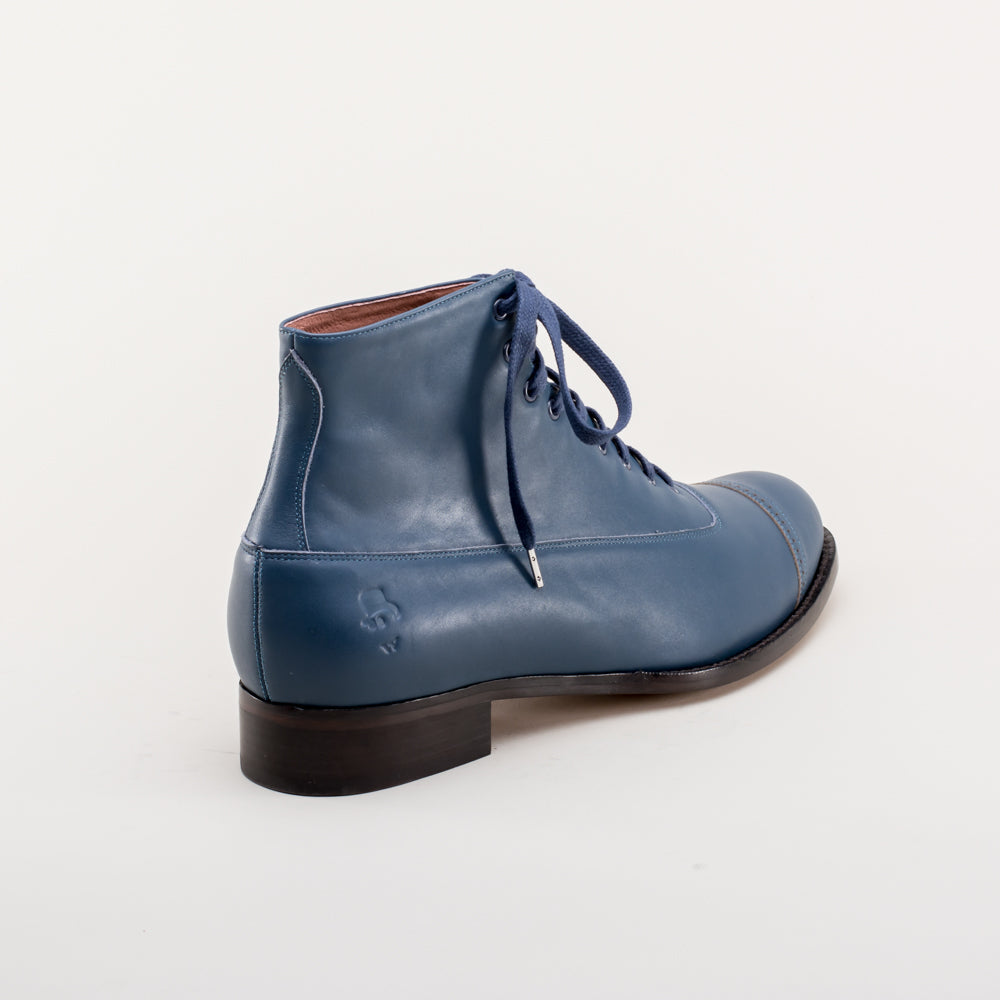 Noble Men's Vintage Lace-Up Boots (Blue)
